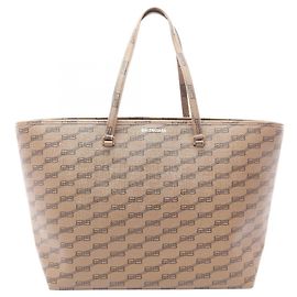 Borsa Tote Balenciaga BB Monogram Gray Marrone