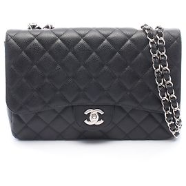 Borsa a tracolla Chanel 30 Large Matelassé Single Flap Nero