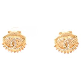 Orecchini a clip Chanel Coco Mark Motif Conchiglia D'oro