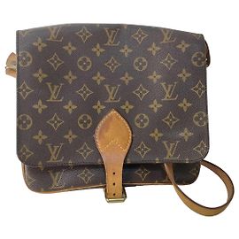 Louis Vuitton Cartouchiere Handbag Monogram Canvas MM Brown