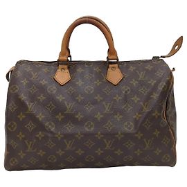Louis Vuitton Speedy Handbag Monogram Canvas 40 Brown