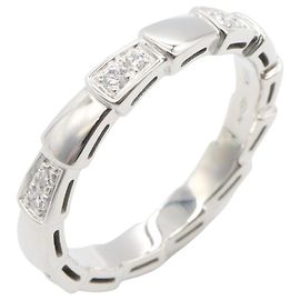 Bulgari Anillo Serpenti Viper de diamante Plata Otro
