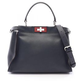 Bolsa Fendi Peekaboo Regular 2-Way Azul marinho