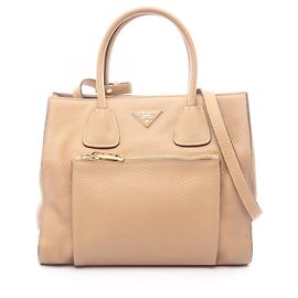 Prada VIT DAINO Handbag Beige