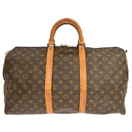 Louis Vuitton Keepall Bag Monogram Canvas 50 Brown