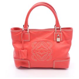Sac à main Loewe Amazona Fusta en cuir rouge Rouge