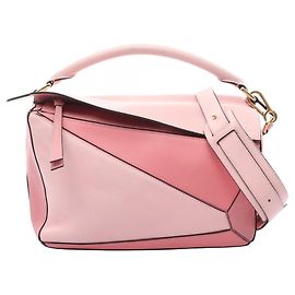 Loewe Puzzle Bag Medium - Leather Handbag Pink