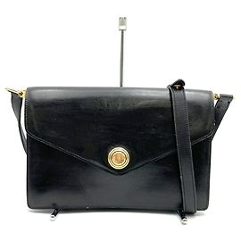 Borsa a tracolla in pelle nera Christian Dior Nero