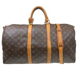 Bolsa Louis Vuitton Keepall Bandouliere Monogram Canvas 50 Marrom