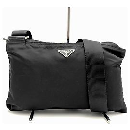 Borsa a tracolla in nylon Prada nera Nero