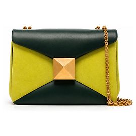 Borsa Valentino Garavani One Stud Medium – Runway Primavera 2022 – Smeraldo e Chartreuse Verde Giallo