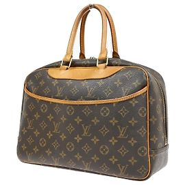 Louis Vuitton Deauville Handbag Monogram Canvas Standard Brown