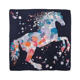 Carré Géant Hermès "Robe Legere" em cashmere e seda, azul marinho Azul marinho