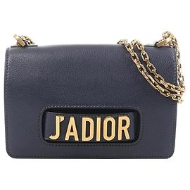 Bolsa transversal J'Adior em couro granulado Dior Azul Marinho Azul marinho