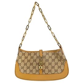 Gucci Vintage Jackie O Chain Hobo Canvas Small Multicolore
