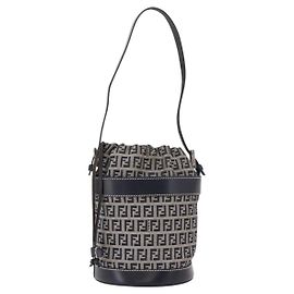 Fendi Zucchino Canvas medium Navy blue