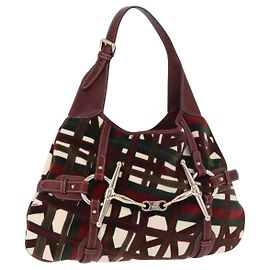 Gucci Vintage Jackie Borsa a tracolla in tela e pelle Verde