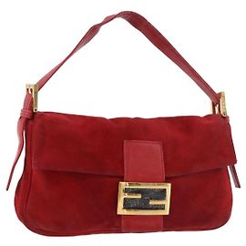 Fendi Baguette Leather Micro Red