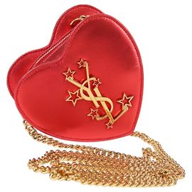 Saint Laurent Love Heart Chain Bag Leather Mini Other