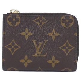 Louis Vuitton Monogram Portefeuille Noir Compact Wallet Brown Red