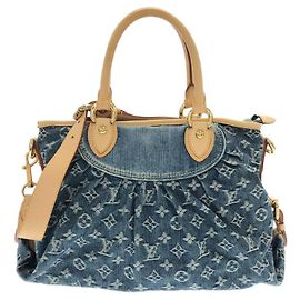Borsa Louis Vuitton Monogram Denim Neo Cabby MM Blu