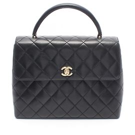 Chanel Matelassé Black Lambskin Handbag Black