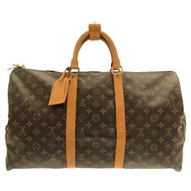 Bolsa Boston Louis Vuitton Monogram Keepall 50cm Marrom