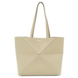 Loewe Puzzle Fold Tote Horizontal Medium Beige
