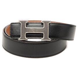 Hermès Cinto Hermes Constance H Marrom Preto
