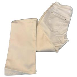 Versace Satinhose Weiß Weiß