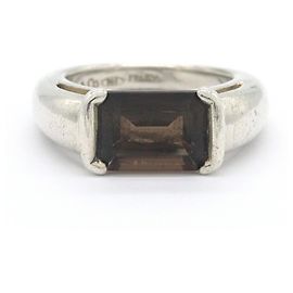 Anillo de banda en plata de ley Tiffany & Co. con cuarzo ahumado Otro