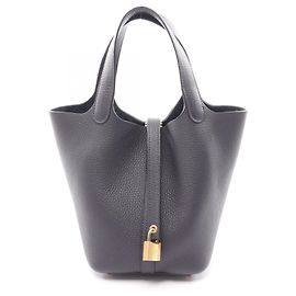 Hermès Borsa Hermes Picotin Lock PM Caban Blu navy
