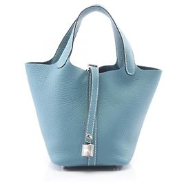 Hermès Sac à main Hermes Picotin Lock PM New Blue Jean Bleu