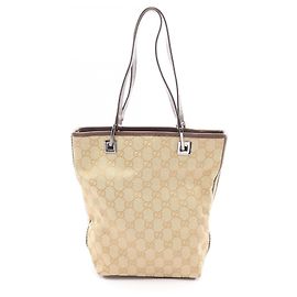 Sac cabas Gucci GG Canvas Marron Beige