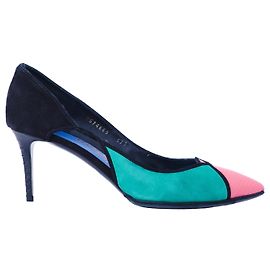 Escarpins Salvatore Ferragamo Fiaba em couro e camurça Multicor Outro