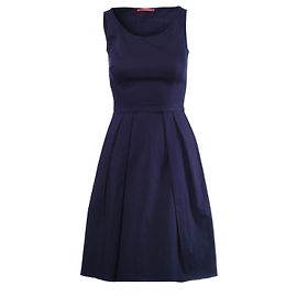 Vestido línea A plisado sin mangas azul marino Prada Otro