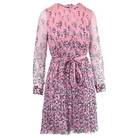 Robe à manches longues à fleurs Prada en rose Rose Autre
