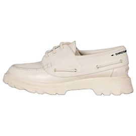Chaussures à lacets en cuir blanc Christian Dior taille 39 d'occasion Autre