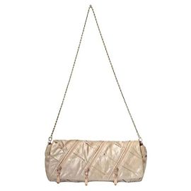 Christian Louboutin Gold Leather Cylindrical Shoulder Bag Golden