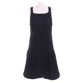 Robe en tweed Chanel Noir Violet