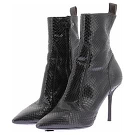 Louis Vuitton Bottines en python véritable Black
