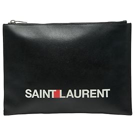 Yves Saint Laurent Saint Laurent Leather Clutch Bag Black