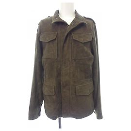 Autre Marque SILENCE Goat Leather Jacket Green Khaki