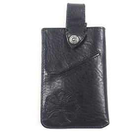 CHROME HEARTS The Way I Walk Leather Pass Case Black