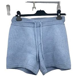 Short de lã azul Khaite Azul