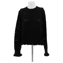 Céline Strickpullover aus Baumwolle Schwarz Schwarz