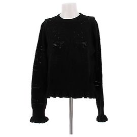 Jersey de punto negro Céline de algodón Negro