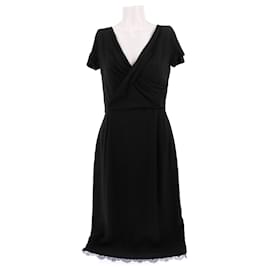 Robe noire Dior en viscose taille 38 Noir