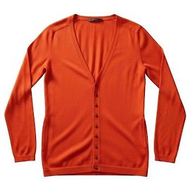 Balenciaga Strickjacke aus Seide und Kaschmir in Orange Orange