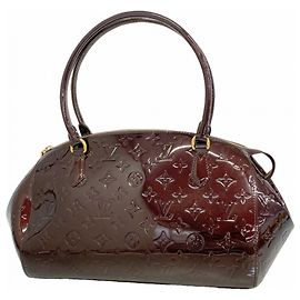 Louis Vuitton Vernis Sherwood GM Handbag Dark red